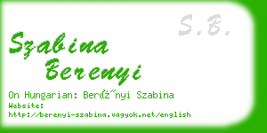 szabina berenyi business card